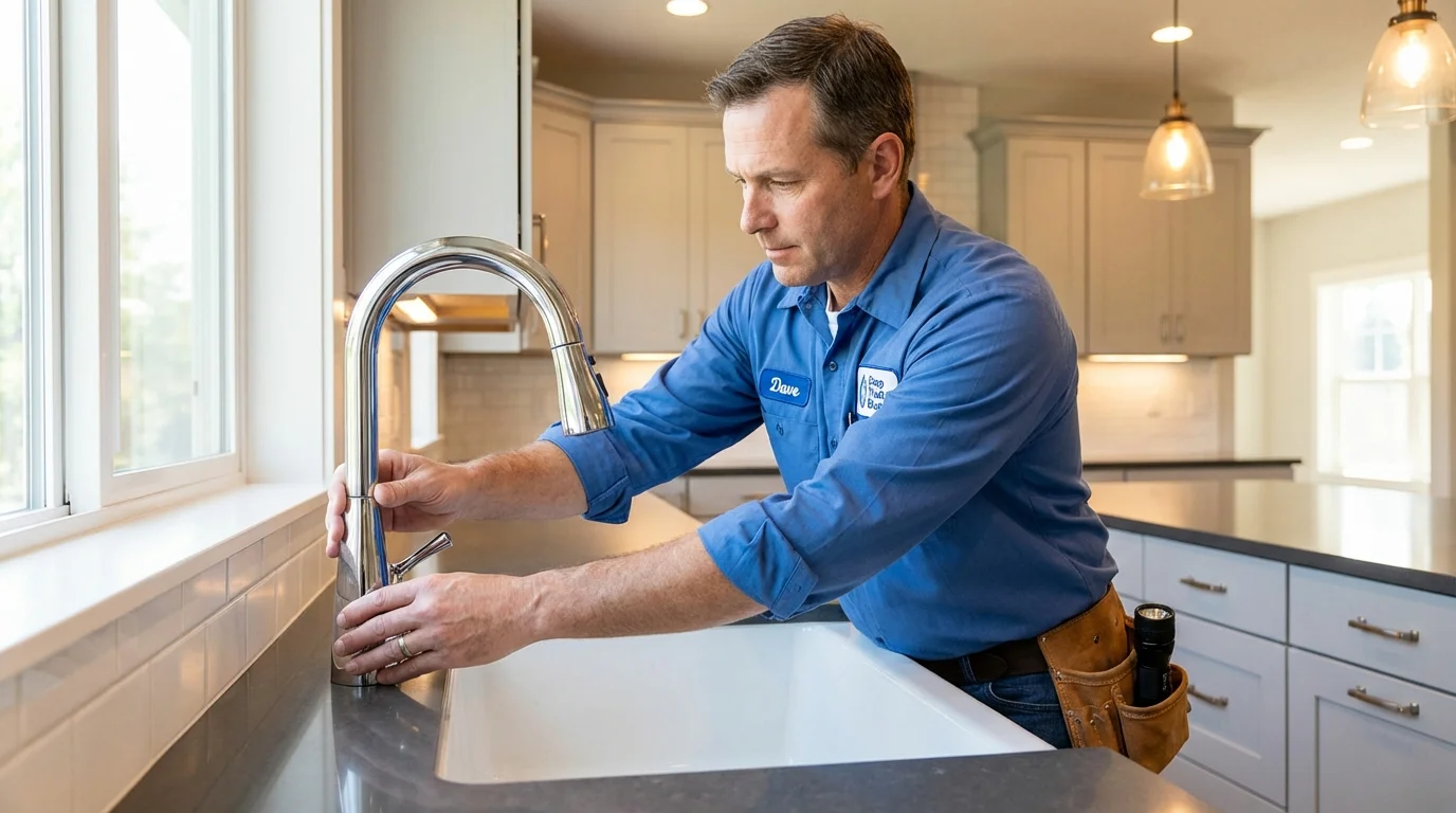 Kitchen faucet installation by Johns Plumbing LLC in Newman